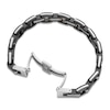 Thumbnail Image 4 of Baraka Men's Diamond Link Bracelet 1/20 ct tw Stainless Steel, Black Ceramic & 18K Yellow Gold 7.75"