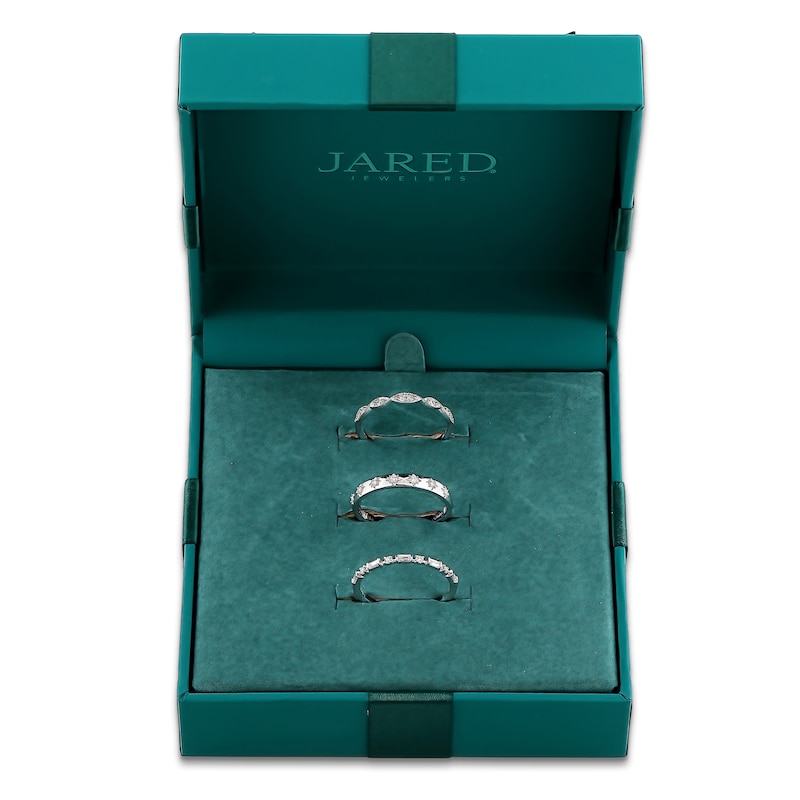 Main Image 1 of Lab-Grown Diamond Anniversary Ring Three-Piece Gift Set 1/3 ct tw 14K White Gold