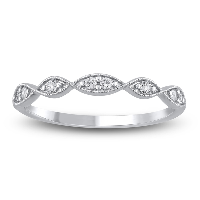 Main Image 4 of Lab-Grown Diamond Anniversary Ring Three-Piece Gift Set 1/3 ct tw 14K White Gold
