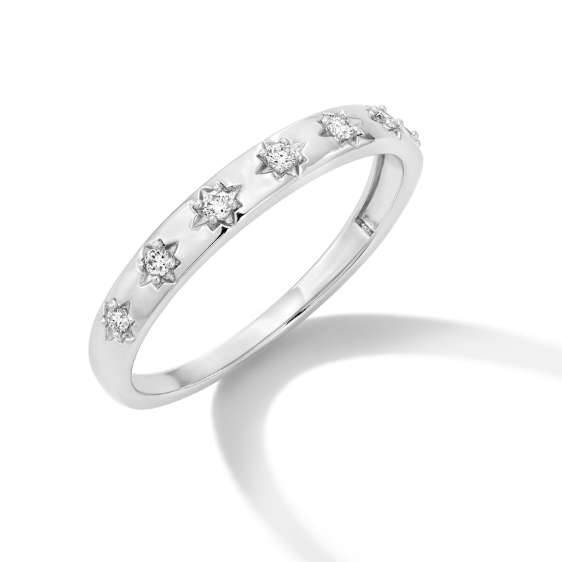 Main Image 6 of Lab-Grown Diamond Anniversary Ring Three-Piece Gift Set 1/3 ct tw 14K White Gold