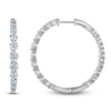 Thumbnail Image 1 of Lab-Grown Diamond Graduated Inside-Out Hoop Earrings 4 ct tw 14K White Gold