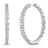 Thumbnail Image 2 of Lab-Grown Diamond Graduated Inside-Out Hoop Earrings 4 ct tw 14K White Gold