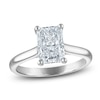 Thumbnail Image 1 of Radiant-Cut Lab-Grown Diamond Solitaire Plus Engagement Ring 2 ct tw Platinum (VS2/F)