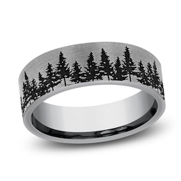 Men's Forest Comfort-Fit Wedding Band Tungsten Carbide 7mm