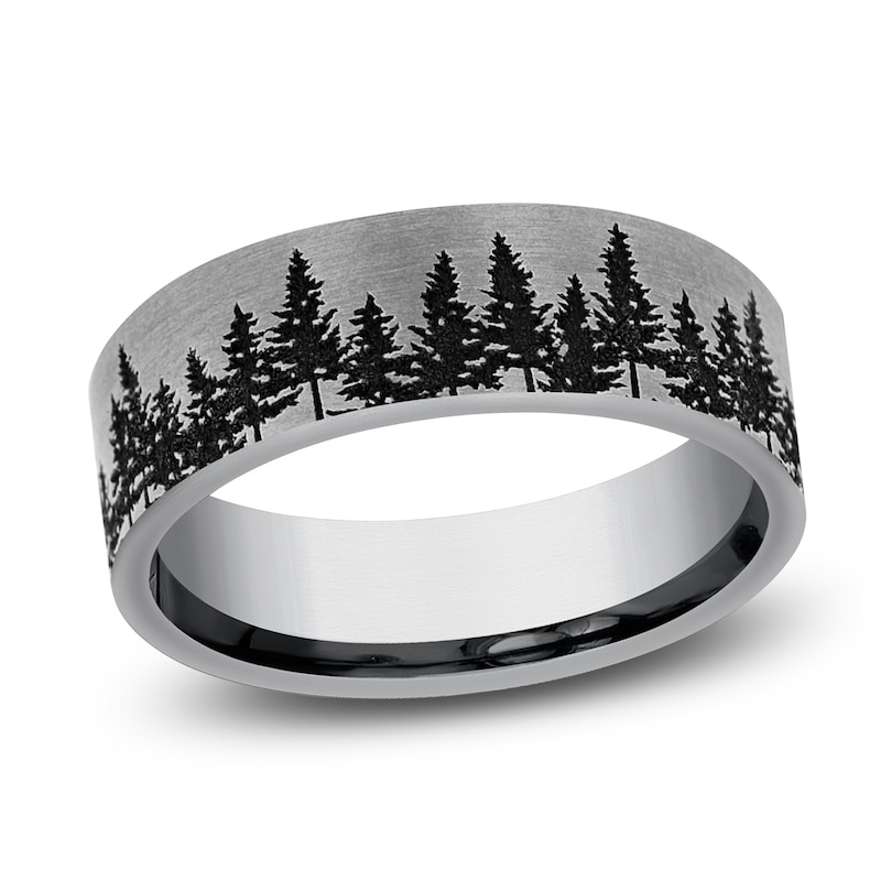 Main Image 1 of Men's Forest Comfort-Fit Wedding Band Tungsten Carbide 7mm