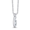 Thumbnail Image 2 of Shy Creation Diamond Letter G Pavé Necklace 1/15 ct tw 14K White Gold 18" SC55028331-G
