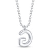 Thumbnail Image 3 of Shy Creation Diamond Letter G Pavé Necklace 1/15 ct tw 14K White Gold 18" SC55028331-G
