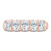 Thumbnail Image 3 of Oval-Cut Lab-Grown Diamond Five-Stone Anniversary Ring 1-1/2 ct tw 14K Rose Gold
