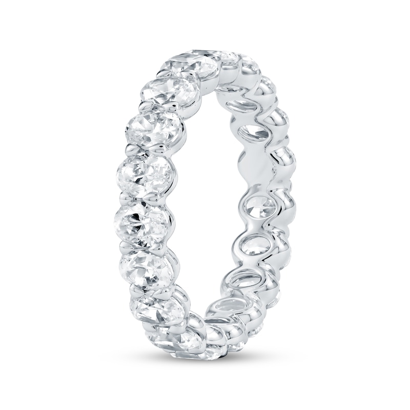 Main Image 2 of Oval-Cut Lab-Grown Diamond Eternity Band 3 - 4 ct tw Platinum