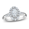 Thumbnail Image 1 of Vera Wang VOW Oval-Cut Diamond Double Halo Engagement Ring 1 ct tw 14K White Gold
