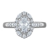 Thumbnail Image 3 of Vera Wang VOW Oval-Cut Diamond Double Halo Engagement Ring 1 ct tw 14K White Gold