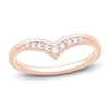 Thumbnail Image 1 of Certified Diamond Graduated Chevron Anniversary Ring 1/8 ct tw 14K Rose Gold