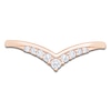 Thumbnail Image 3 of Certified Diamond Graduated Chevron Anniversary Ring 1/8 ct tw 14K Rose Gold