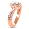 Thumbnail Image 2 of Pear-Shaped Diamond Tilted Halo Engagement Ring 5/8 ct tw 14K Rose Gold