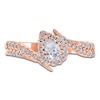 Thumbnail Image 3 of Pear-Shaped Diamond Tilted Halo Engagement Ring 5/8 ct tw 14K Rose Gold