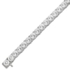 Thumbnail Image 3 of Men's White Lab-Created Sapphire Line Bracelet Sterling Silver 8.5"