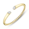 Thumbnail Image 2 of Shy Creation Baguette & Round-Cut Multi-Diamond Cuff Bangle Bracelet 1/5 ct tw 14K Yellow Gold