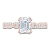 Thumbnail Image 3 of Certified Emerald-Cut Diamond Hidden Halo Twist Shank Engagement Ring 1-1/4 ct tw 14K Rose Gold