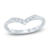 Thumbnail Image 1 of Certified Diamond Chevron Twist Wedding Band 1/6 ct tw 14K White Gold