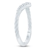 Thumbnail Image 2 of Certified Diamond Chevron Twist Wedding Band 1/6 ct tw 14K White Gold