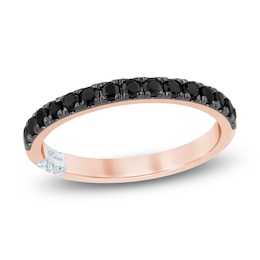 Pnina Tornai Black Diamond Anniversary Ring 1/2 ct tw 14K Rose Gold