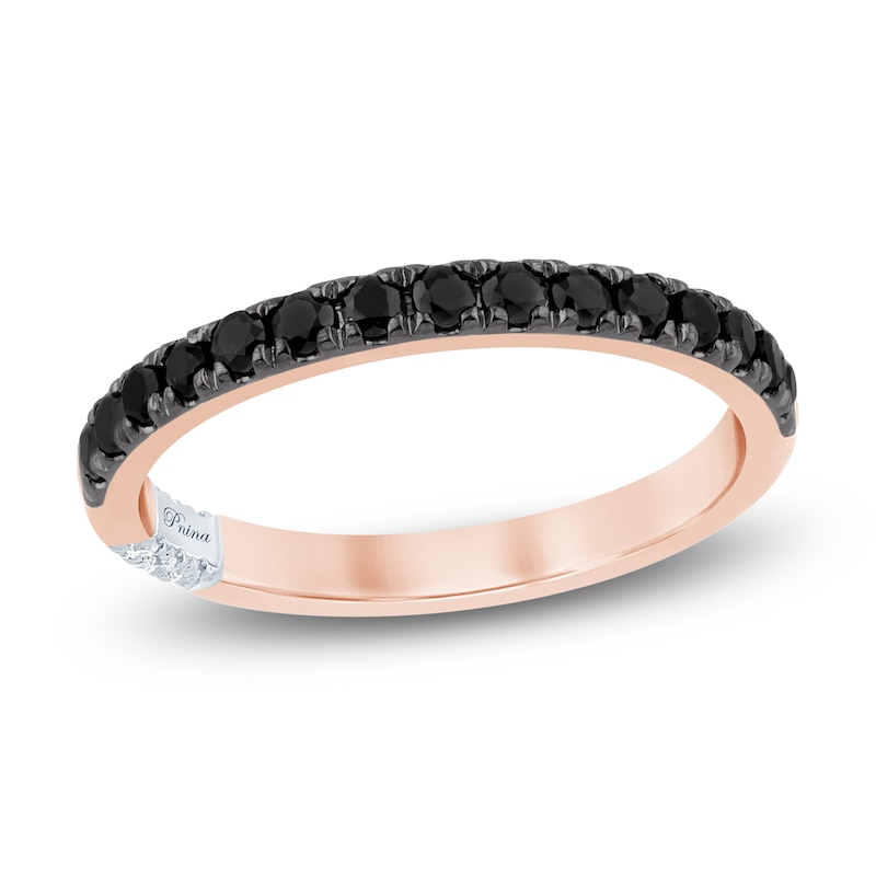 Main Image 1 of Pnina Tornai Black Diamond Anniversary Ring 1/2 ct tw 14K Rose Gold