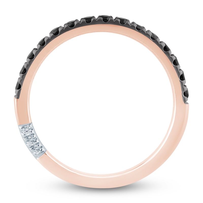 Main Image 4 of Pnina Tornai Black Diamond Anniversary Ring 1/2 ct tw 14K Rose Gold