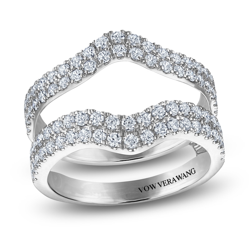 Main Image 1 of Vera Wang VOW Lab-Grown Diamond Contour Enhancer Ring 1 ct tw 14K White Gold