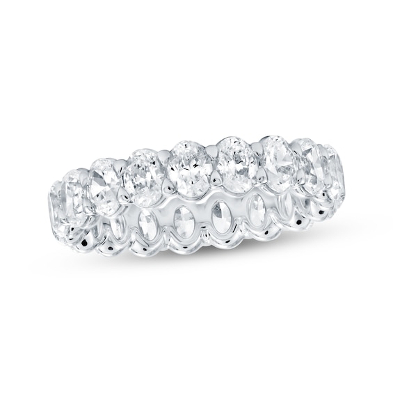 Oval-Cut Lab-Grown Diamond Eternity Band 3 to 4 ct tw Platinum