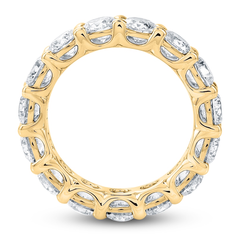 Main Image 2 of Certified Round-Cut Diamond Eternity Band 4-1/5 to 5-1/8 ct tw 14K Yellow Gold