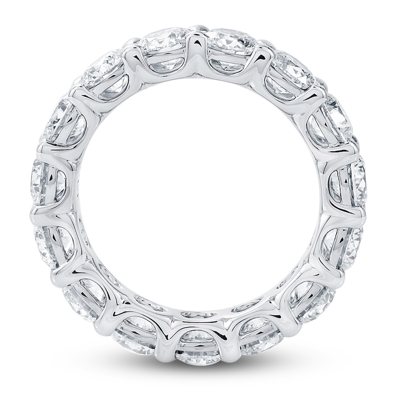 Main Image 2 of Certified Round-Cut Diamond Eternity Band 4-1/5 to 5-1/8 ct tw Platinum