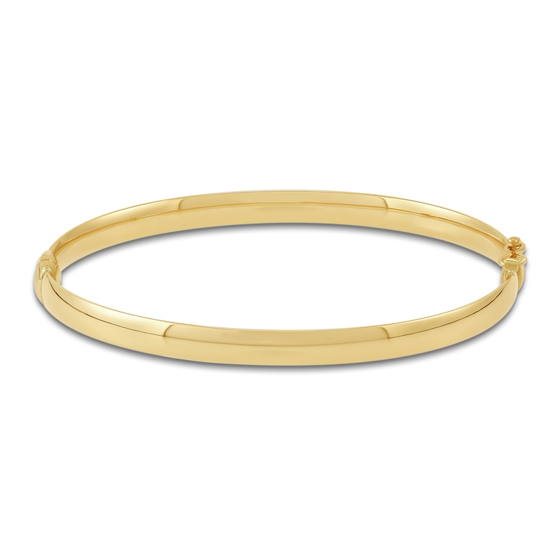 Main Image 1 of Polished Bangle Bracelet Hollow 10K Yellow Gold 5mm