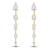 Thumbnail Image 1 of Jared Signature Pear, Round & Emerald-Cut Lab-Grown Diamond Drop Earrings 2-1/3 ct tw 14K Yellow Gold