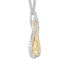 Thumbnail Image 2 of Interwoven Diamond Necklace 1/3 ct tw 10K Two-Tone Gold