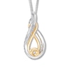 Thumbnail Image 4 of Interwoven Diamond Necklace 1/3 ct tw 10K Two-Tone Gold