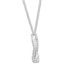 Thumbnail Image 2 of Interwoven Diamond Necklace 1/10 ct tw Sterling Silver