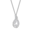 Thumbnail Image 3 of Interwoven Diamond Necklace 1/10 ct tw Sterling Silver