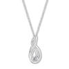 Thumbnail Image 4 of Interwoven Diamond Necklace 1/10 ct tw Sterling Silver