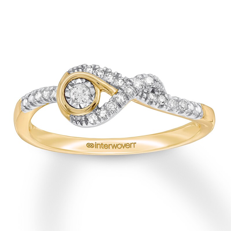 Diamond Ring 1/10 ct tw Round 10K Yellow Gold