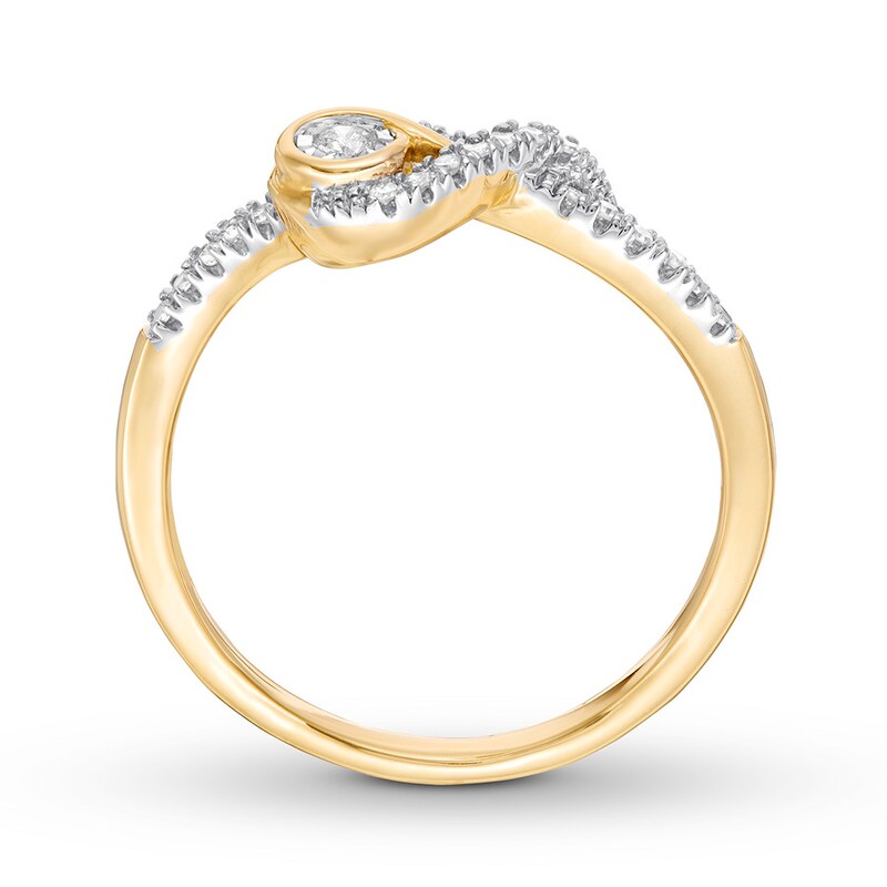 Diamond Ring 1/10 ct tw Round 10K Yellow Gold