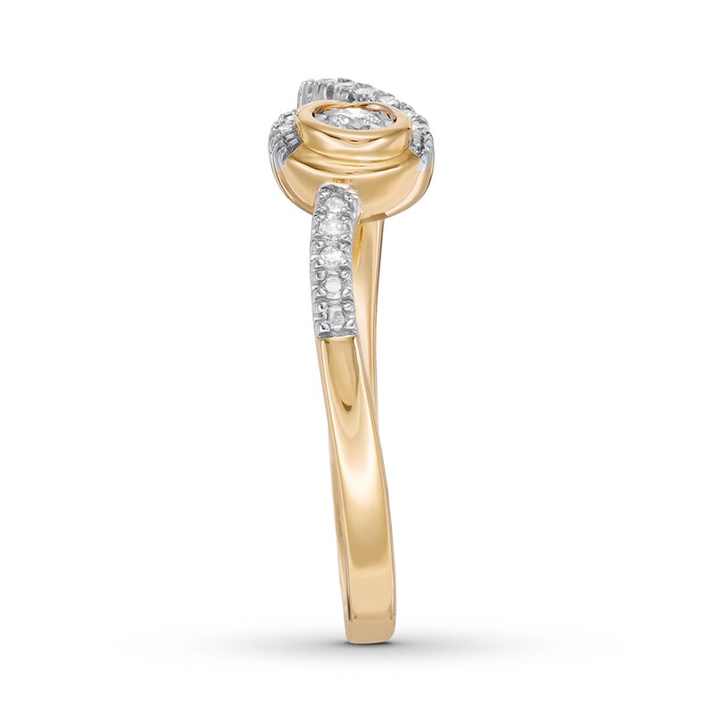 Diamond Ring 1/10 ct tw Round 10K Yellow Gold