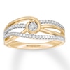 Thumbnail Image 0 of Interwoven Diamond Ring 1/5 ct tw Round-cut 10K Yellow Gold