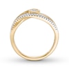 Thumbnail Image 1 of Interwoven Diamond Ring 1/5 ct tw Round-cut 10K Yellow Gold
