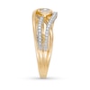 Thumbnail Image 2 of Interwoven Diamond Ring 1/5 ct tw Round-cut 10K Yellow Gold