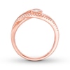 Thumbnail Image 1 of Interwoven Diamond Ring 1/5 ct tw Round-cut 10K Rose Gold