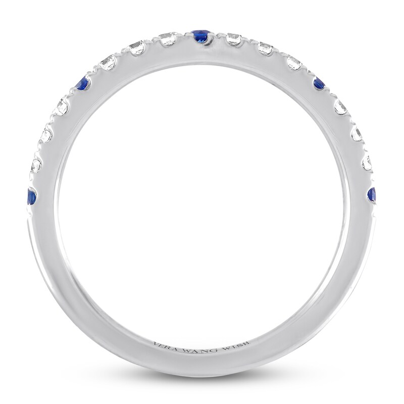 Vera Wang WISH Diamond & Sapphire Band 1/4 ct tw 14K White Gold