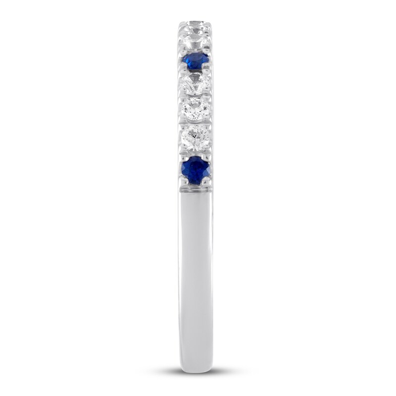 Vera Wang WISH Diamond & Sapphire Band 1/4 ct tw 14K White Gold