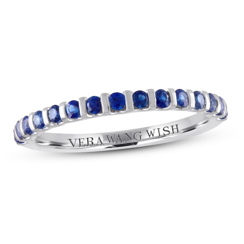 Vera Wang WISH Natural Sapphire Anniversary Band 14K White Gold