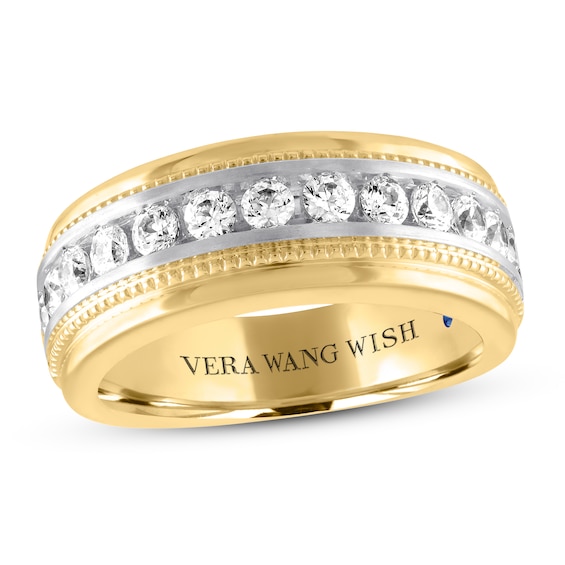 Vera Wang LOVE Men's Band 1 ct tw Diamonds 14K Two-Tone Gold | Vera
