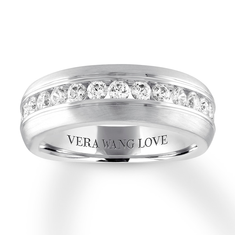 Main Image 1 of Vera Wang LOVE Men's Band 1 ct tw Diamonds 14K White Gold